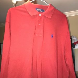 LG Red Long Sleeve Polo Ralph Lauren